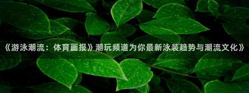 小九直播体育免费直播：《游泳潮流：体育画报》潮玩频道为你最新泳装趋势与潮流文化》